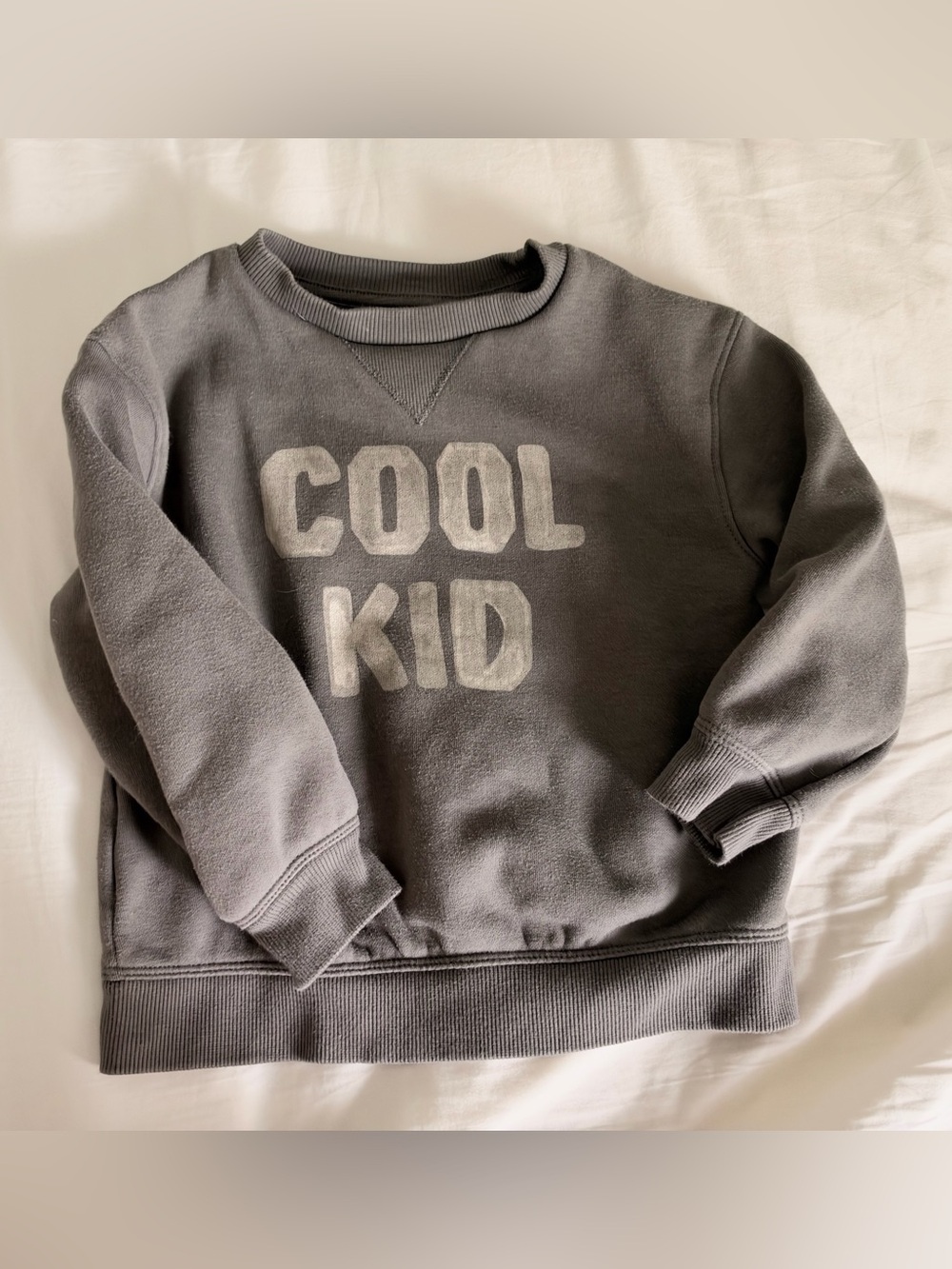 Kids 'COOL KID' Crewneck Sweatshirt - Gray
